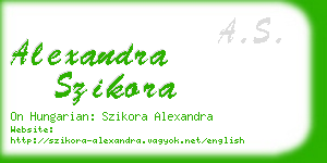 alexandra szikora business card